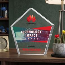  Belmar Pentagon VividPrint Award - Clear - Sales Awards