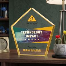 Belmar Pentagon VividPrint Award - Gold - Sales Awards