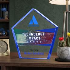 Belmar Pentagon VividPrint Award - Blue - Sales Awards