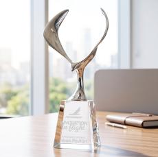 Maverick Eagle Award on Celestina Base - Clear - Metal & Crystal Awards