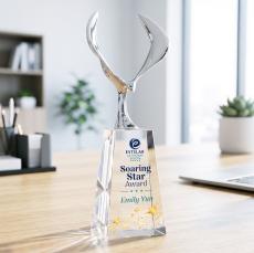 Maverick Eagle VividPrint Award on Novita Base - Clear - Metal & Crystal Awards