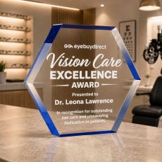 Markville Hexagon Award - Blue - Sales Awards