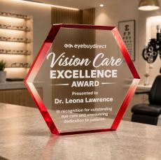 Markville Hexagon Award - Red - Sales Awards