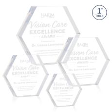 Markville Hexagon Award - Clear - Sales Awards