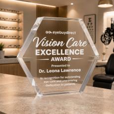 Markville Hexagon Award - Clear - Sales Awards
