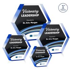 Markville Hexagon VividPrint Award - Blue - Sales Awards