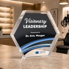 Markville Hexagon VividPrint Award - Clear - Sales Awards