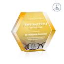 Markville Hexagon VividPrint&trade; Double Sided Award - Gold