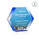 Markville Hexagon VividPrint&trade; Double Sided Award - Blue