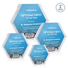 Markville Hexagon VividPrint Double Sided Award - Clear - Full Color Awards