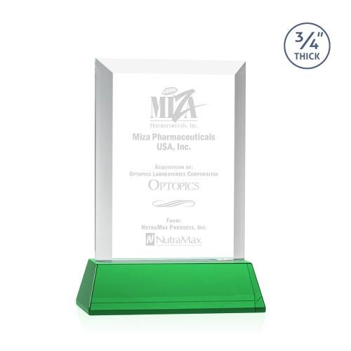Recognition Awards - Crystal Awards - Harrington Award on Newhaven - Green