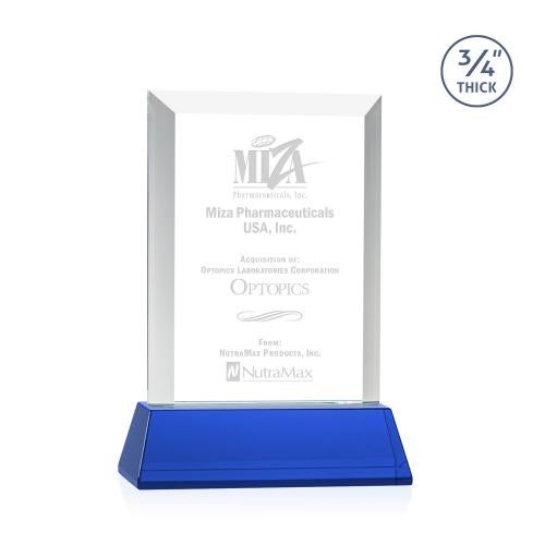 Recognition Awards - Crystal Awards - Harrington Award on Newhaven - Blue