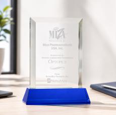 Harrington Award on Newhaven - Blue - Colored Crystal Awards
