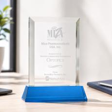 Harrington Award on Newhaven - Sky Blue - Colored Crystal Awards