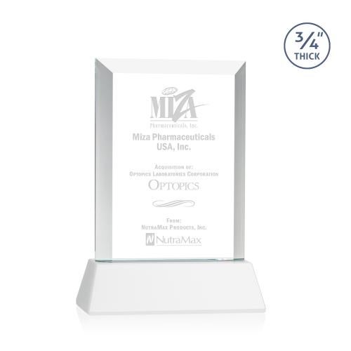 Recognition Awards - Crystal Awards - Harrington Award on Newhaven - White