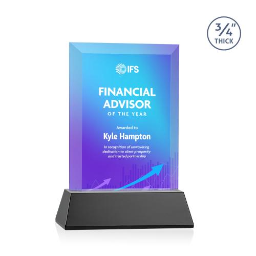 Recognition Awards - Crystal Awards - Harrington VividPrint&trade; Award on Newhaven - Black