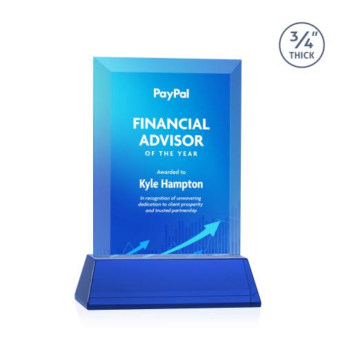 Recognition Awards - Crystal Awards - Harrington VividPrint&trade; Award on Newhaven - Blue