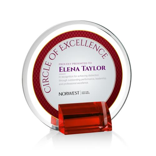 Recognition Awards - Crystal Awards - Sutherland VividPrint&trade; Award - Red
