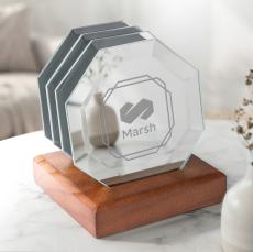 Sloan Coasters - Set of 4 on Walnut Base - Coasters