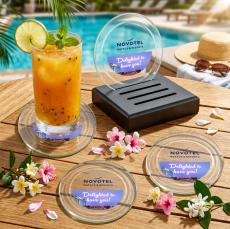 Midland VividPrint Coasters - Set of 4 on Black Base - Coasters
