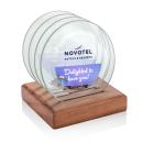Midland VividPrint&trade; Coasters - Set of 4 on Walnut Base