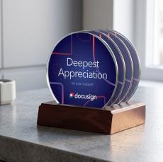 Barnaby VividPrint Coasters - Set of 4 on Rosewood - Coasters