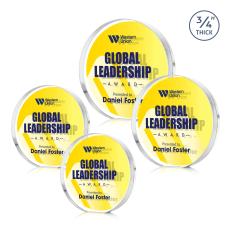 Gainsborough Circle VividPrint Double Sided Award - Clear - Sales Awards