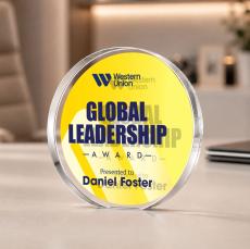 Gainsborough Circle VividPrint Double Sided Award - Clear - Sales Awards