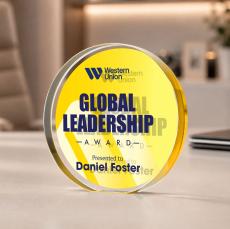 Gainsborough Circle VividPrint Double Sided Award - Gold - Sales Awards