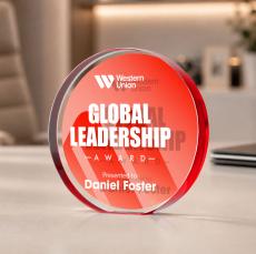 Gainsborough Circle VividPrint Double Sided Award - Red - Sales Awards