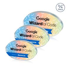Baldus Oval VividPrint Double Sided Award - Clear - Sales Awards