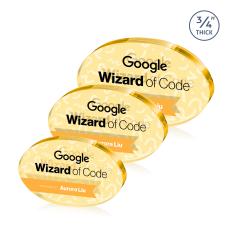 Baldus Oval VividPrint Double Sided Award - Gold - Sales Awards