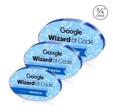 Baldus Oval VividPrint Double Sided Award - Blue - Sales Awards