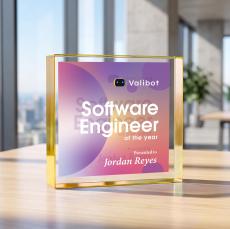 Upton Square VividPrint Double Sided Award - Gold - Desktop Awards