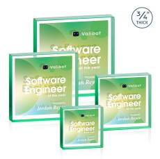 Upton Square VividPrint Double Sided Award - Emerald - Desktop Awards