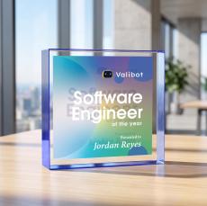 Upton Square VividPrint Double Sided Award - Blue - Desktop Awards