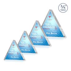 Adler Triangle VividPrint Double Sided Award - Clear - Desktop Awards