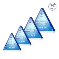 Adler Triangle VividPrint Double Sided Award - Blue - Desktop Awards