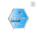 Gilford Hexagon VividPrint&trade; Double Sided Award - Clear