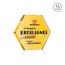 Gilford Hexagon VividPrint&trade; Double Sided Award - Gold