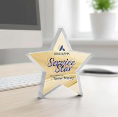 Esna Star VividPrint Double Sided Award - Clear - Desktop Awards
