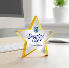 Esna Star VividPrint Double Sided Award - Gold - Desktop Awards
