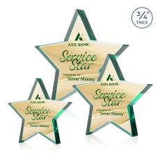 Esna Star VividPrint Double Sided Award - Emerald - Desktop Awards