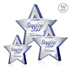 Esna Star VividPrint Double Sided Award - Blue - Desktop Awards