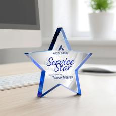 Esna Star VividPrint Double Sided Award - Blue - Desktop Awards