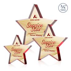 Esna Star VividPrint Double Sided Award - Red - Desktop Awards