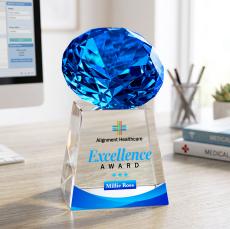 Fortino VividPrint Award - Sapphire - Colored Crystal Awards