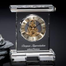 Westchester Clock - Gold - Crystal Awards