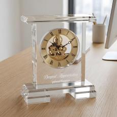 Westchester Clock - Gold - Crystal Awards