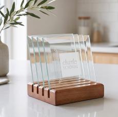 Talbot Coasters - Set of 4 on Walnut Base - Coasters